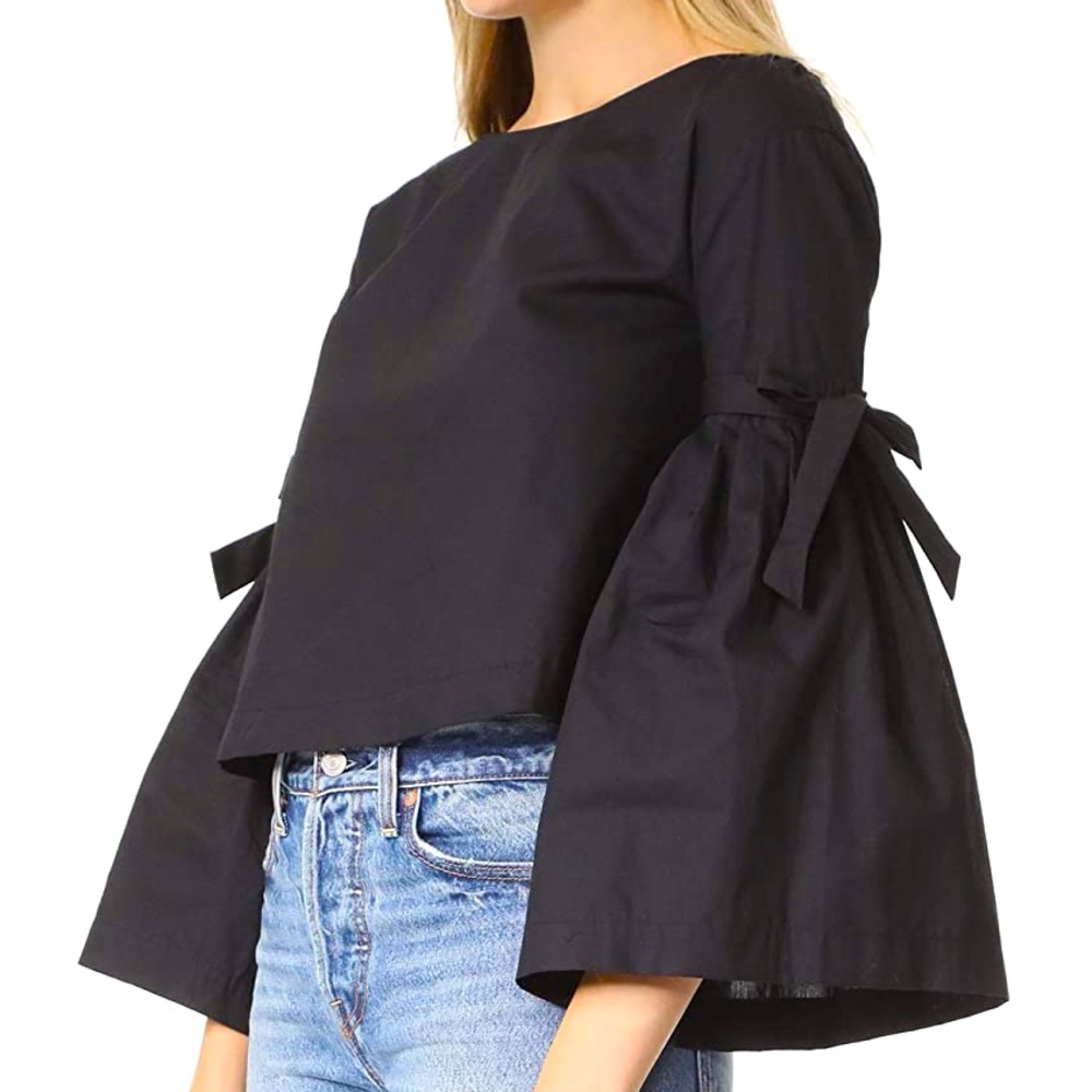 Free People So Obviously Pleated Bell Sleeve XS